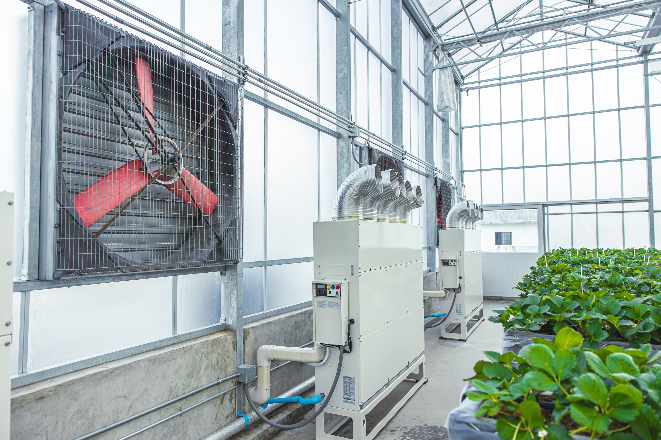 indoor greenhouse agriculture farm air ventilator cooling wind flow pipe tube temperature humidity control system for planting